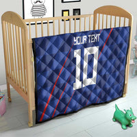 Custom Croatia National Football Quilt The Checkered Blue Version - Wonder Print Shop