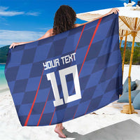 Custom Croatia National Football Sarong The Checkered Blue Version - Wonder Print Shop