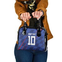 Custom Croatia National Football Shoulder Handbag The Checkered Blue Version - Wonder Print Shop