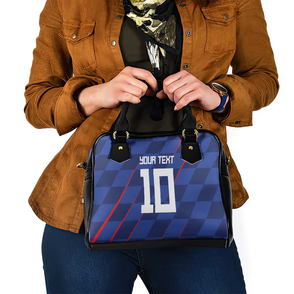 Custom Croatia National Football Shoulder Handbag The Checkered Blue Version - Wonder Print Shop