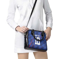 Custom Croatia National Football Shoulder Handbag The Checkered Blue Version - Wonder Print Shop