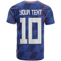 Custom Croatia National Football T Shirt The Checkered Blue Version - Wonder Print Shop