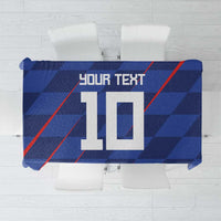 Custom Croatia National Football Tablecloth The Checkered Blue Version - Wonder Print Shop