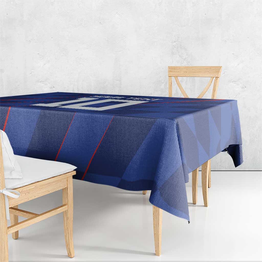 Custom Croatia National Football Tablecloth The Checkered Blue Version - Wonder Print Shop