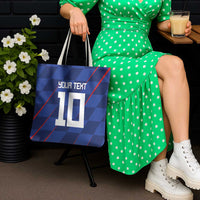 Custom Croatia National Football Tote Bag The Checkered Blue Version - Wonder Print Shop