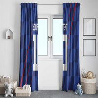 Custom Croatia National Football Window Curtain The Checkered Blue Version - Wonder Print Shop