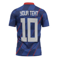Custom Croatia National Football Zipper Polo Shirt The Checkered Blue Version - Wonder Print Shop