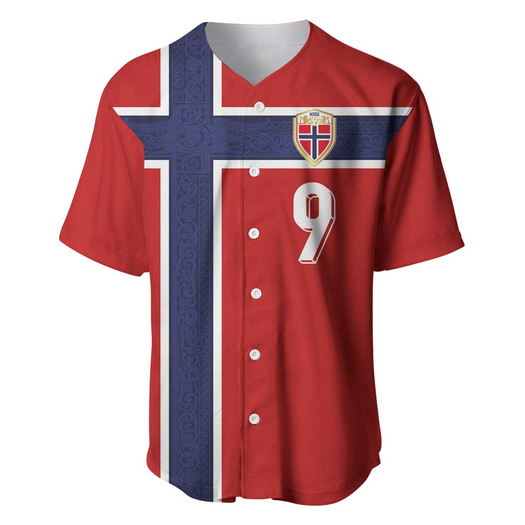 Custom Norway Football Baseball Jersey Cross Nordic Knot Pattern National Flag Style