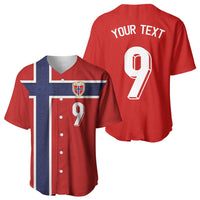 Custom Norway Football Baseball Jersey Cross Nordic Knot Pattern National Flag Style