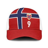 Custom Norway Football Baseball Net Cap Cross Nordic Knot Pattern National Flag Style