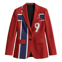 Custom Norway Football Blazer Cross Nordic Knot Pattern National Flag Style