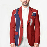 Custom Norway Football Blazer Cross Nordic Knot Pattern National Flag Style