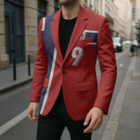 Custom Norway Football Blazer Cross Nordic Knot Pattern National Flag Style