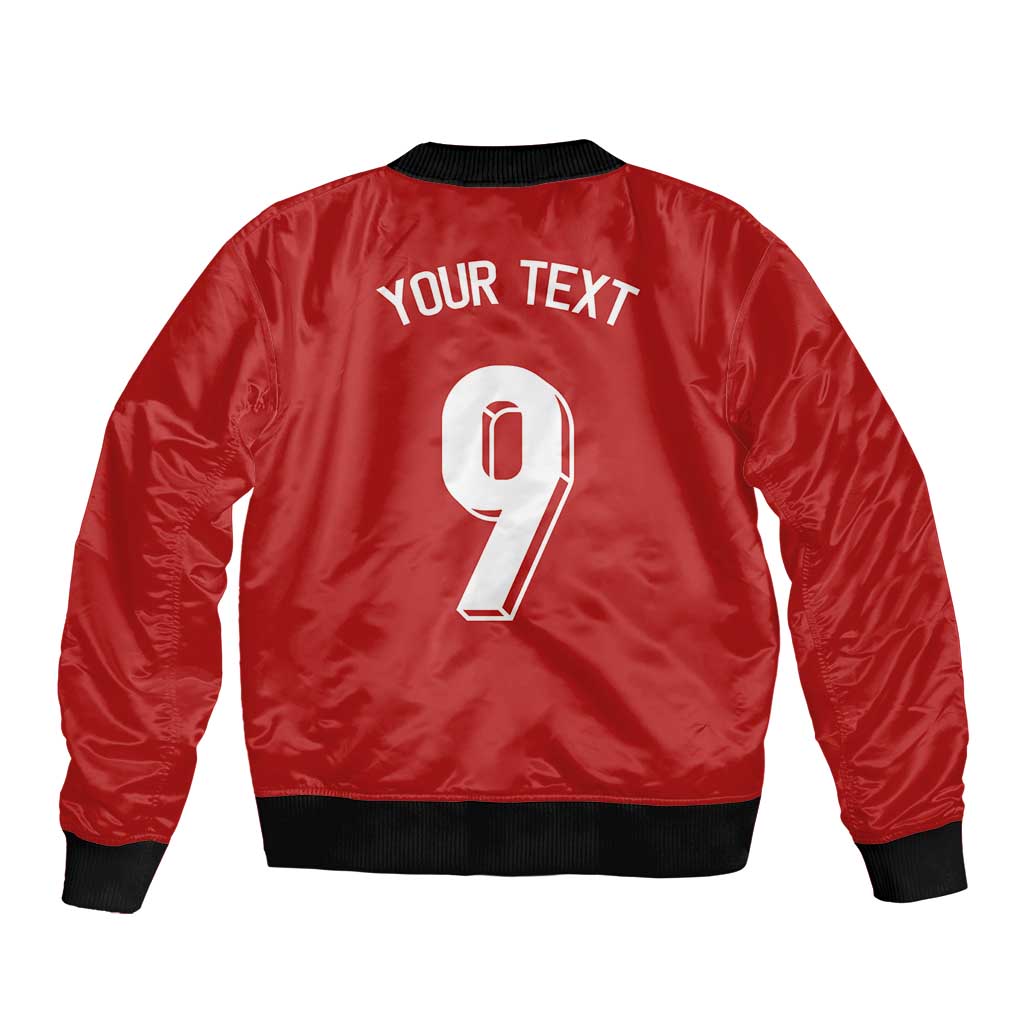 Custom Norway Football Bomber Jacket Cross Nordic Knot Pattern National Flag Style