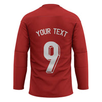 Custom Norway Football Hockey Jersey Cross Nordic Knot Pattern National Flag Style