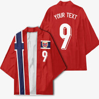 Custom Norway Football Kimono Cross Nordic Knot Pattern National Flag Style