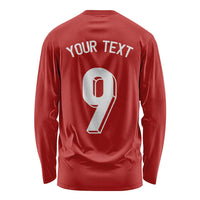 Custom Norway Football Long Sleeve Shirt Cross Nordic Knot Pattern National Flag Style