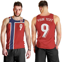 Custom Norway Football Men Tank Top Cross Nordic Knot Pattern National Flag Style