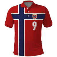 Custom Norway Football Polo Shirt Cross Nordic Knot Pattern National Flag Style