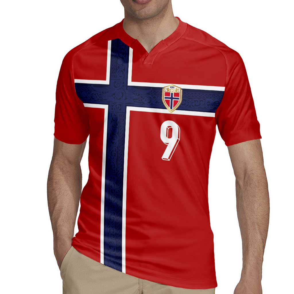 Custom Norway Football Rugby Jersey Cross Nordic Knot Pattern National Flag Style