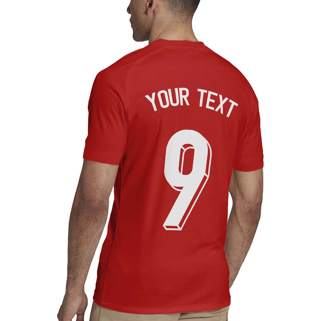 Custom Norway Football Rugby Jersey Cross Nordic Knot Pattern National Flag Style