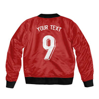 Custom Norway Football Sleeve Zip Bomber Jacket Cross Nordic Knot Pattern National Flag Style
