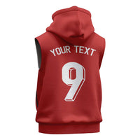 Custom Norway Football Sleeveless Zip Hoodie Cross Nordic Knot Pattern National Flag Style