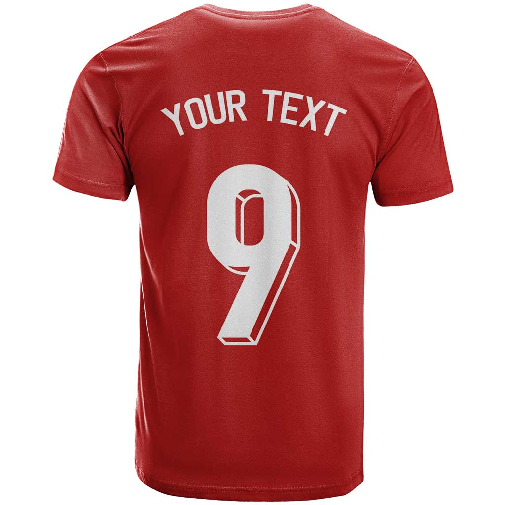 Custom Norway Football T Shirt Cross Nordic Knot Pattern National Flag Style