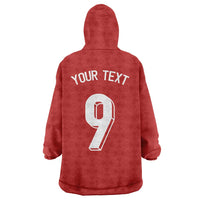 Custom Norway Football Wearable Blanket Hoodie Cross Nordic Knot Pattern National Flag Style