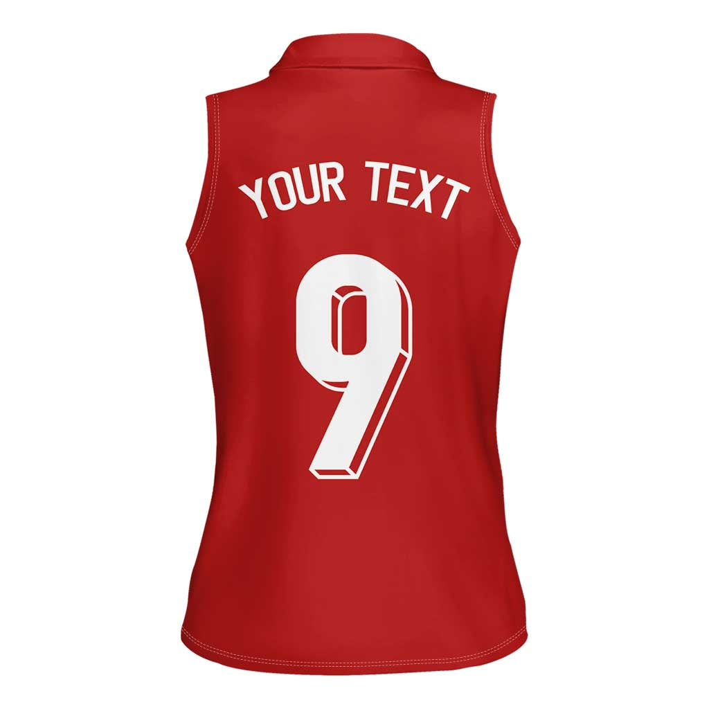 Custom Norway Football Women Sleeveless Polo Shirt Cross Nordic Knot Pattern National Flag Style