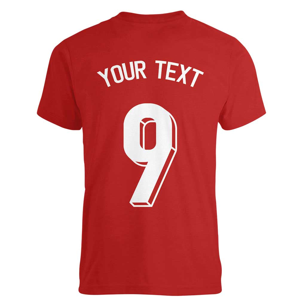 Custom Norway Football Women V-Neck T-Shirt Cross Nordic Knot Pattern National Flag Style