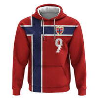 Custom Norway Football Zip Hoodie Cross Nordic Knot Pattern National Flag Style