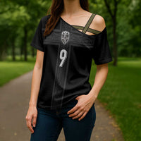 Custom Norway Football Cross Shoulder Shirt Cross Nordic Knot Pattern