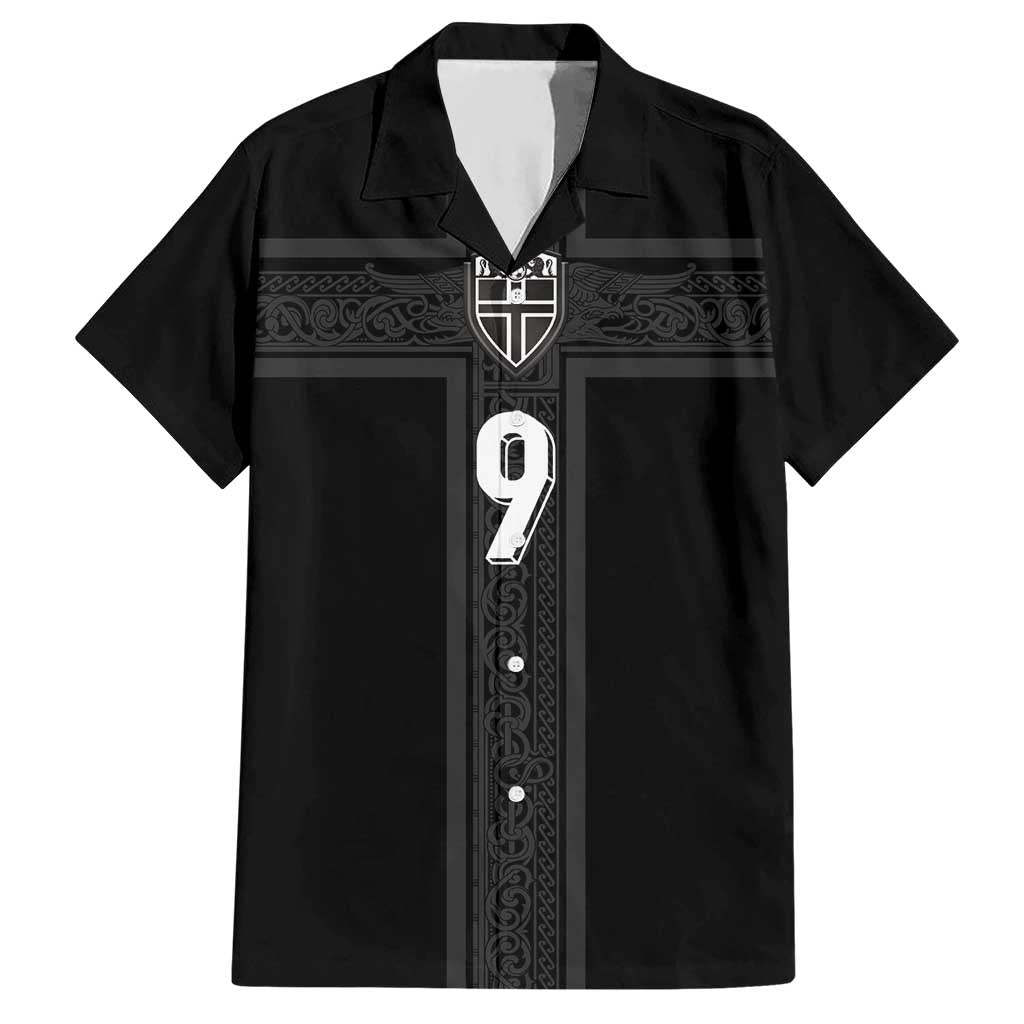 Custom Norway Football Hawaiian Shirt Cross Nordic Knot Pattern