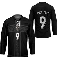 Custom Norway Football Hockey Jersey Cross Nordic Knot Pattern