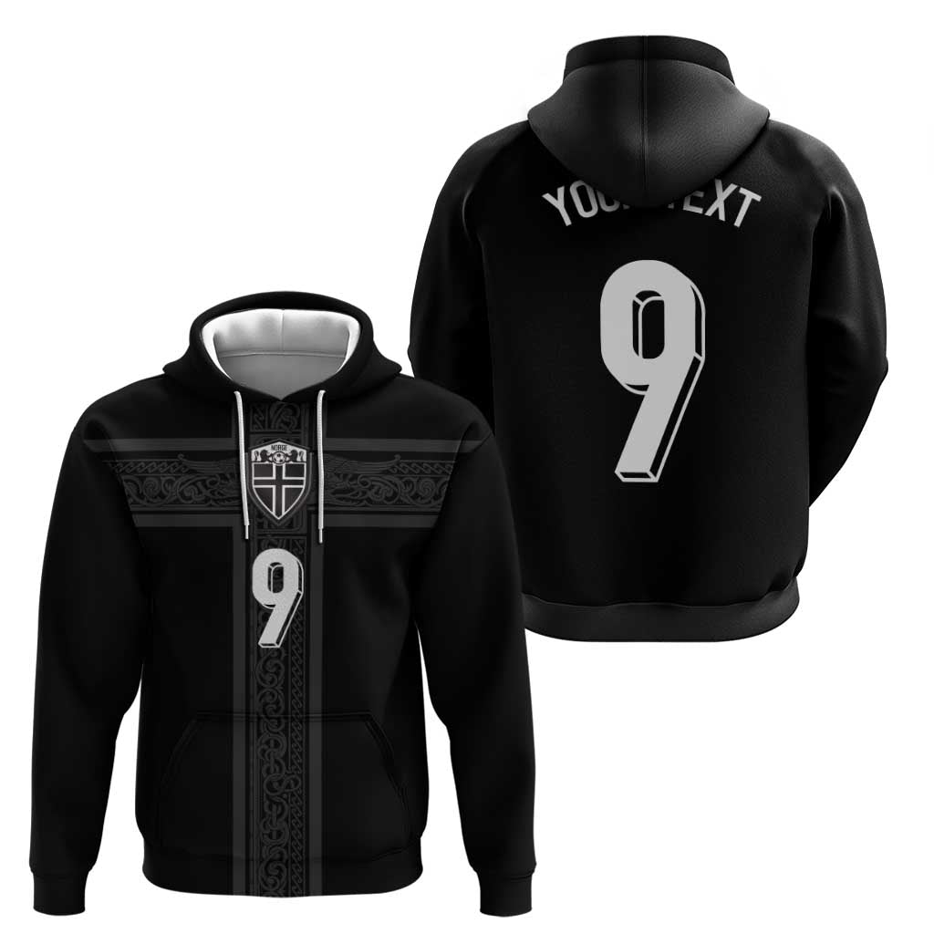 Custom Norway Football Hoodie Cross Nordic Knot Pattern