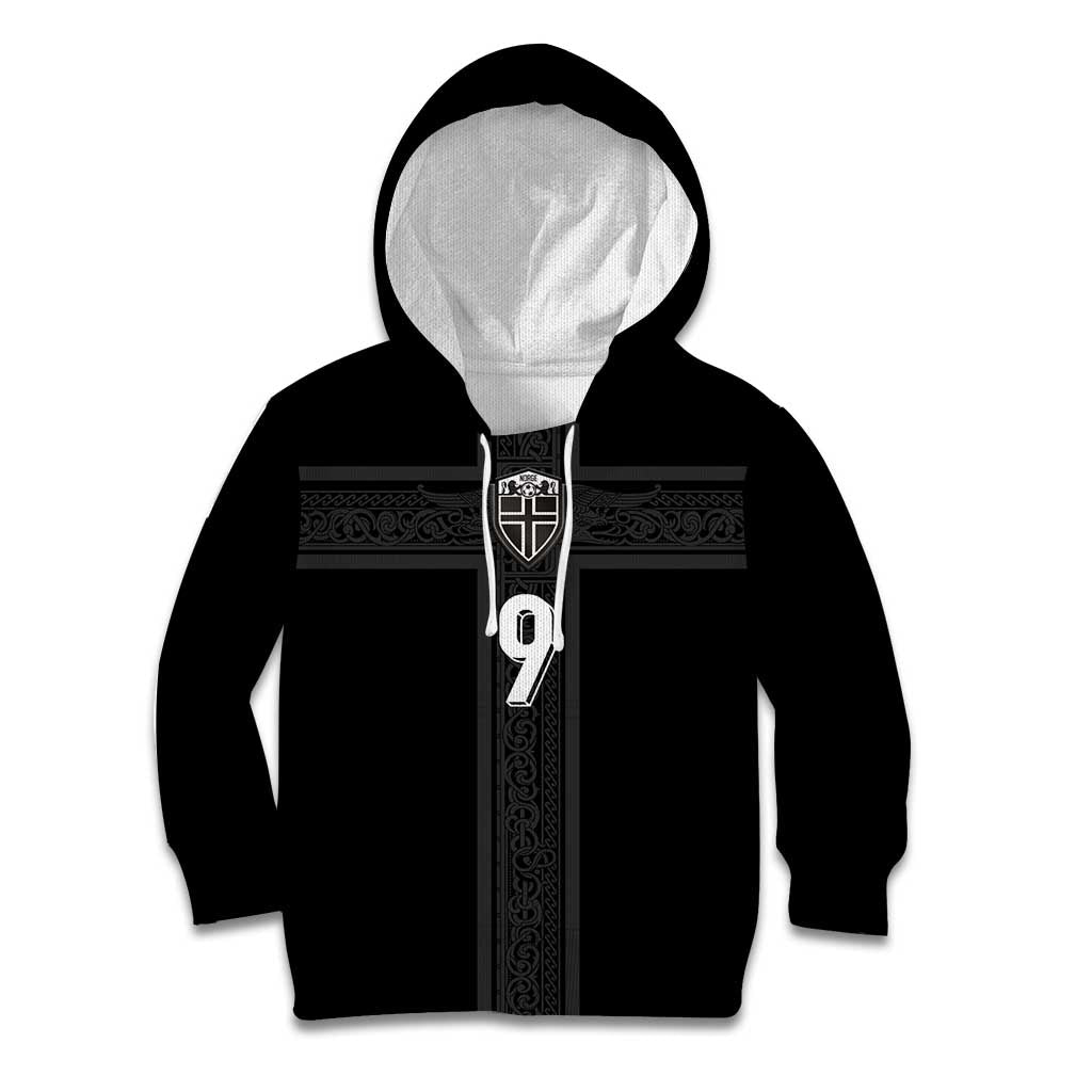 Custom Norway Football Kid Hoodie Cross Nordic Knot Pattern