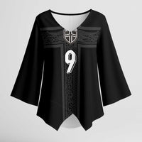 Custom Norway Football Kimono Sleeve Blouse Cross Nordic Knot Pattern