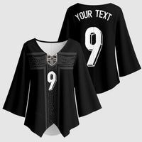 Custom Norway Football Kimono Sleeve Blouse Cross Nordic Knot Pattern