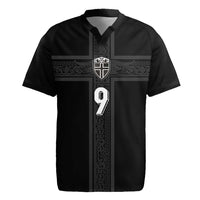 Custom Norway Football Rugby Jersey Cross Nordic Knot Pattern