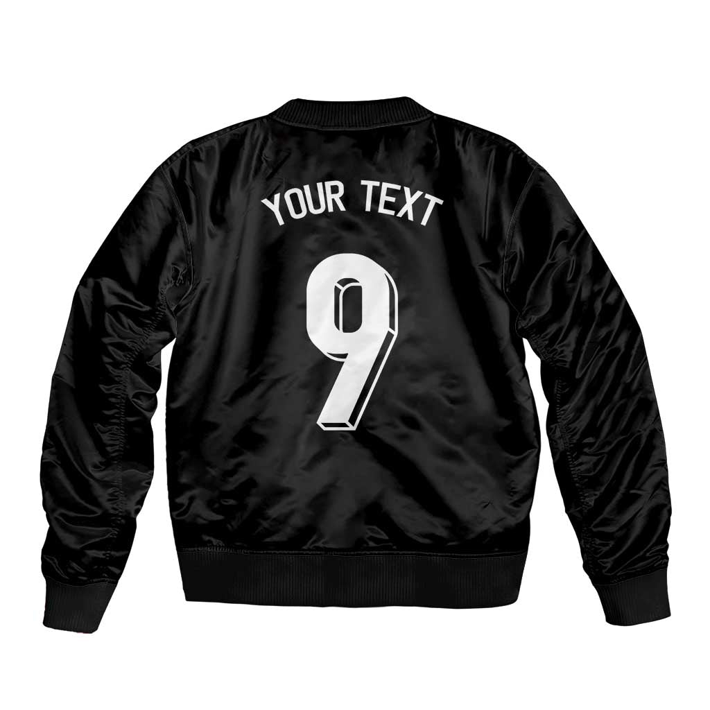 Custom Norway Football Sleeve Zip Bomber Jacket Cross Nordic Knot Pattern