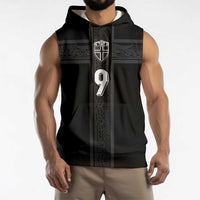 Custom Norway Football Sleeveless Hoodie Cross Nordic Knot Pattern