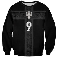 Custom Norway Football Sweatshirt Cross Nordic Knot Pattern