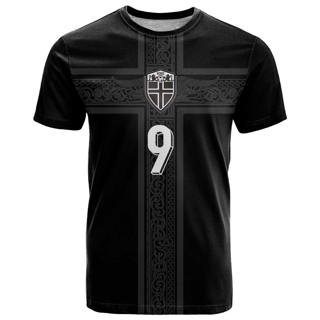 Custom Norway Football T Shirt Cross Nordic Knot Pattern