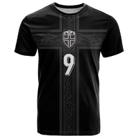 Custom Norway Football T Shirt Cross Nordic Knot Pattern