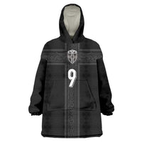Custom Norway Football Wearable Blanket Hoodie Cross Nordic Knot Pattern