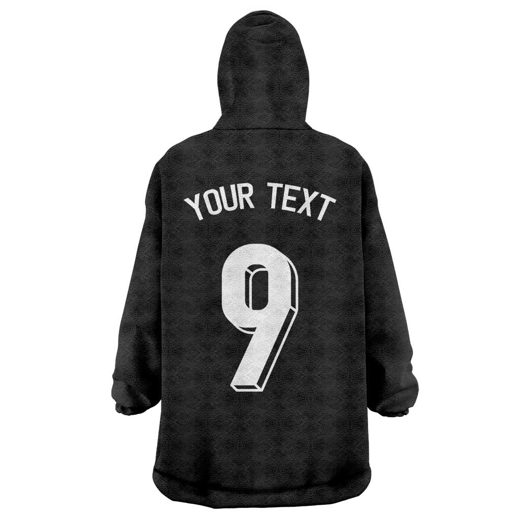 Custom Norway Football Wearable Blanket Hoodie Cross Nordic Knot Pattern