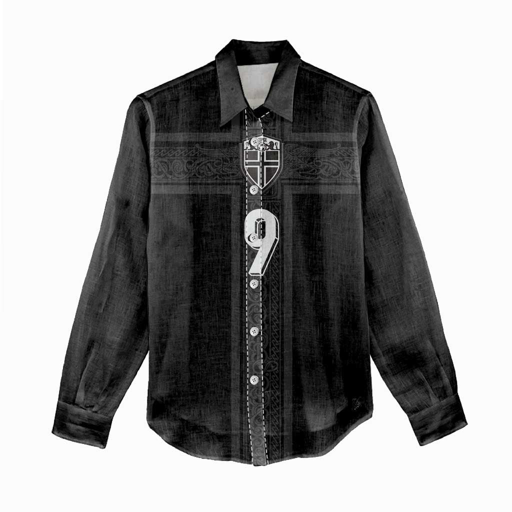 Custom Norway Football Women Casual Shirt Cross Nordic Knot Pattern