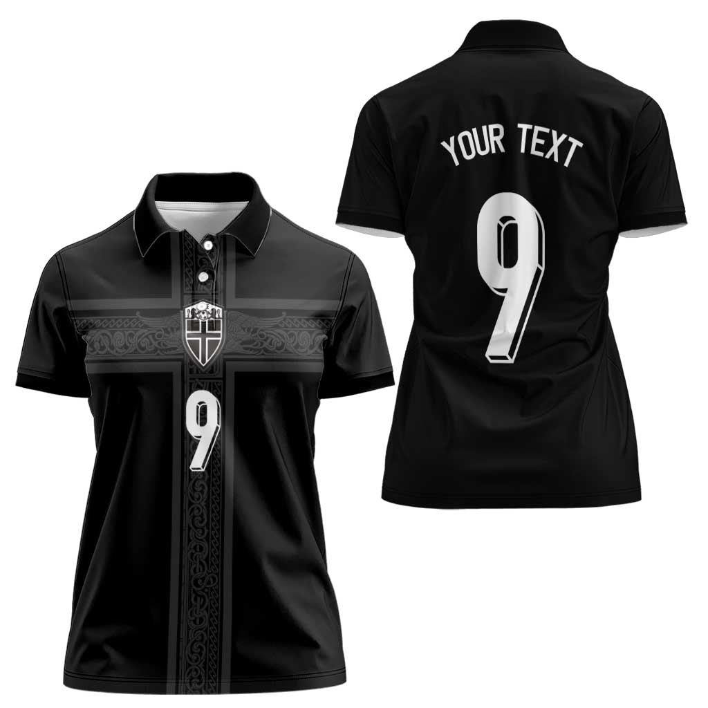 Custom Norway Football Women Polo Shirt Cross Nordic Knot Pattern