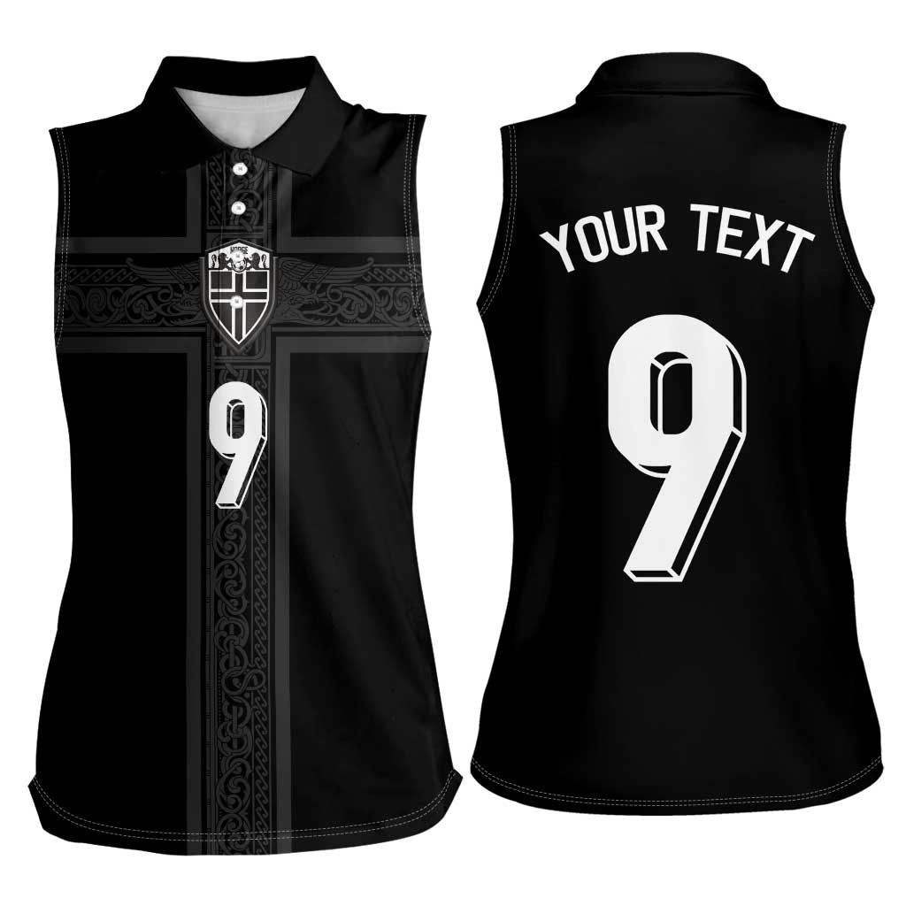 Custom Norway Football Women Sleeveless Polo Shirt Cross Nordic Knot Pattern